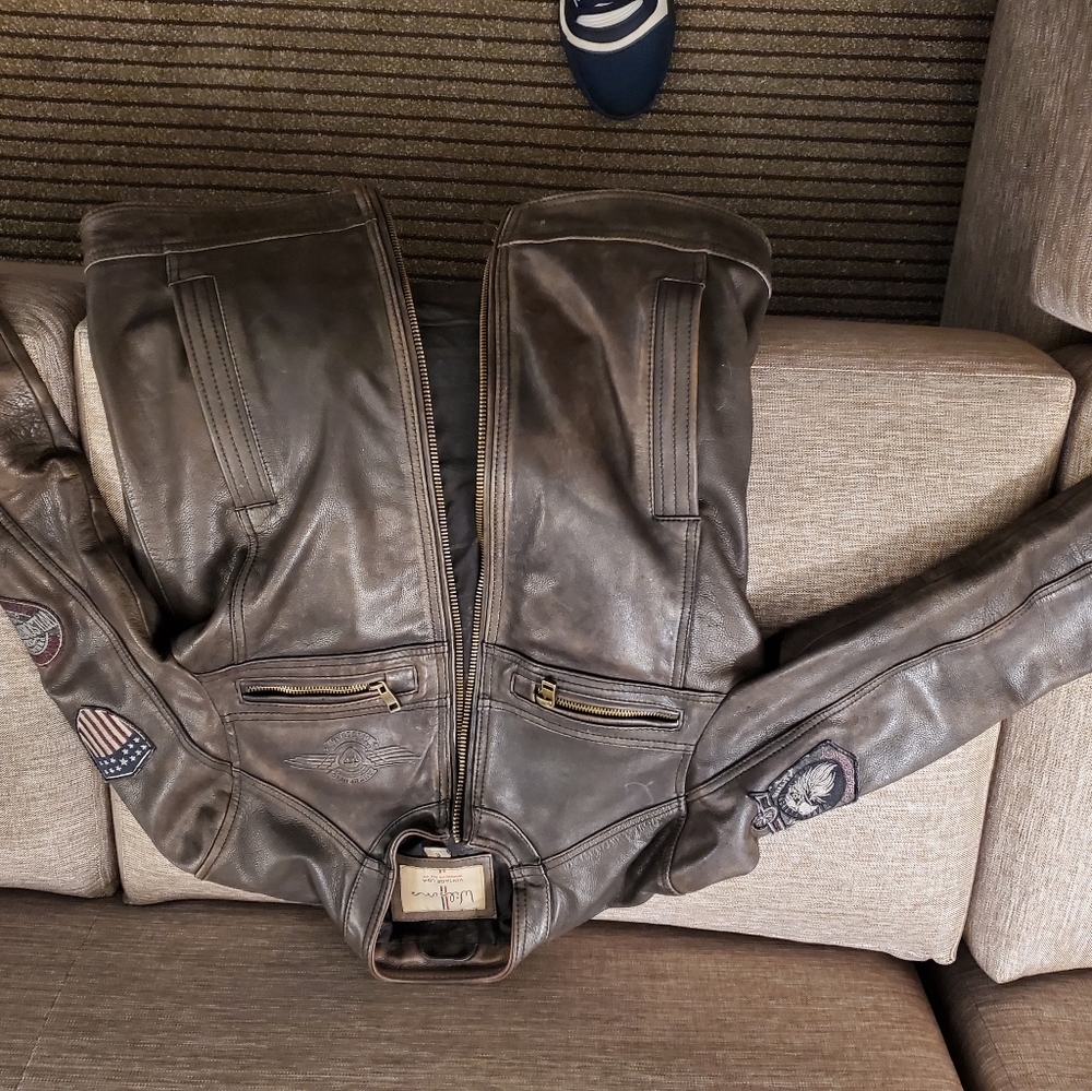 Wilson leather bomber jacket size small